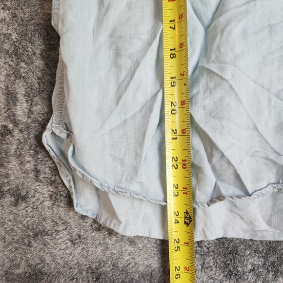 Talbots Sleeveless Popover Denim Top Blouse Blue Women's 12 EUC Pockets Summer - Picture 8 of 8